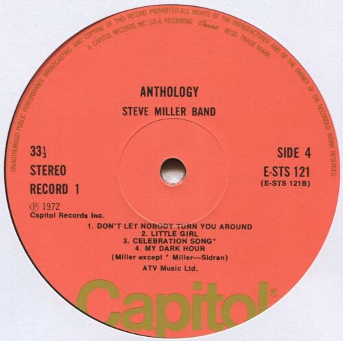 STEVE MILLER BAND ~ ANTHOLOGY ~ 1972 UK 16-TRACK VINYL 2LP SET "SAMPLE COPY" - Picture 4 of 6
