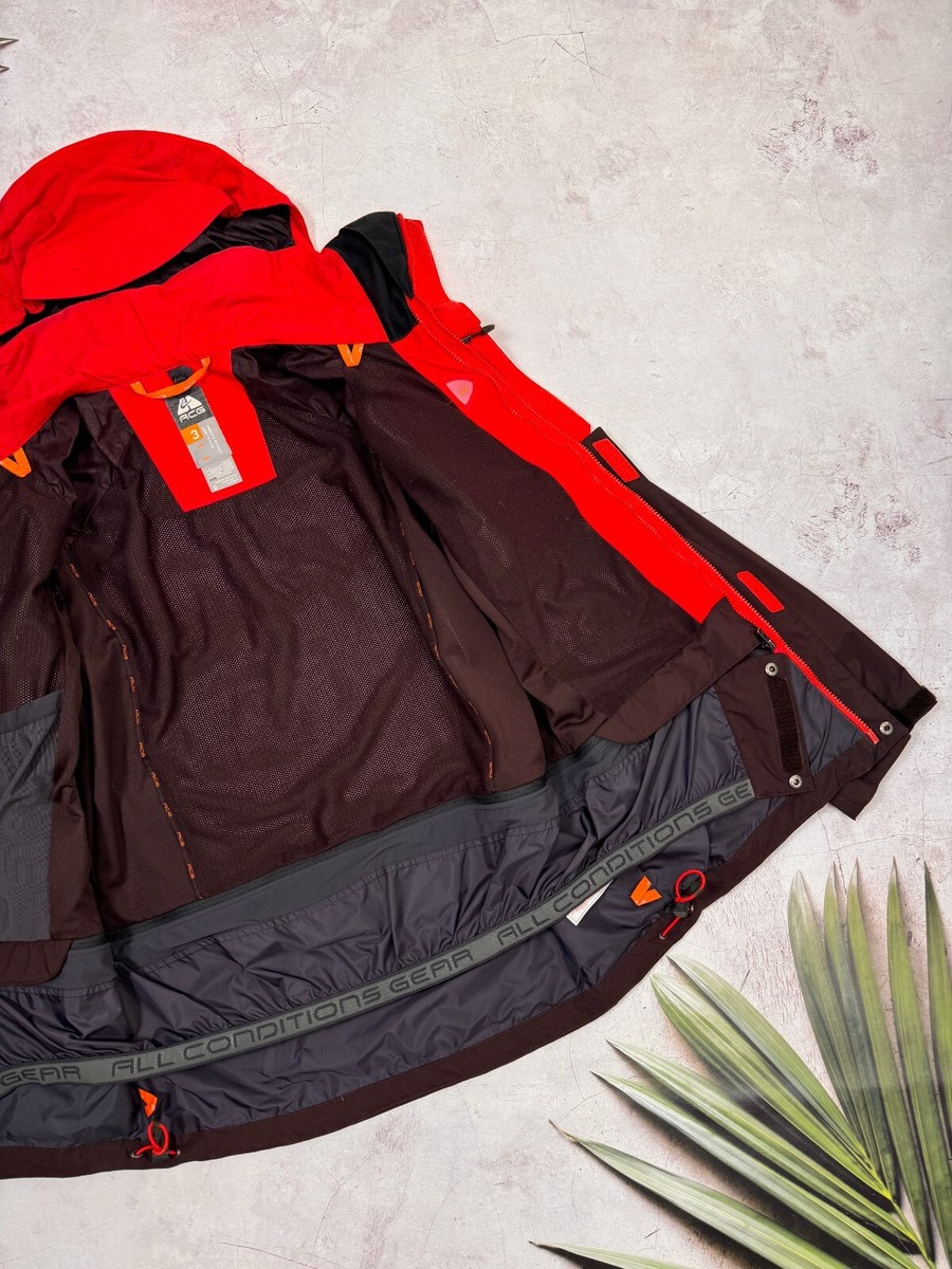 Vintage Nike Acg Ski Jacket Snowboard Red & Brown