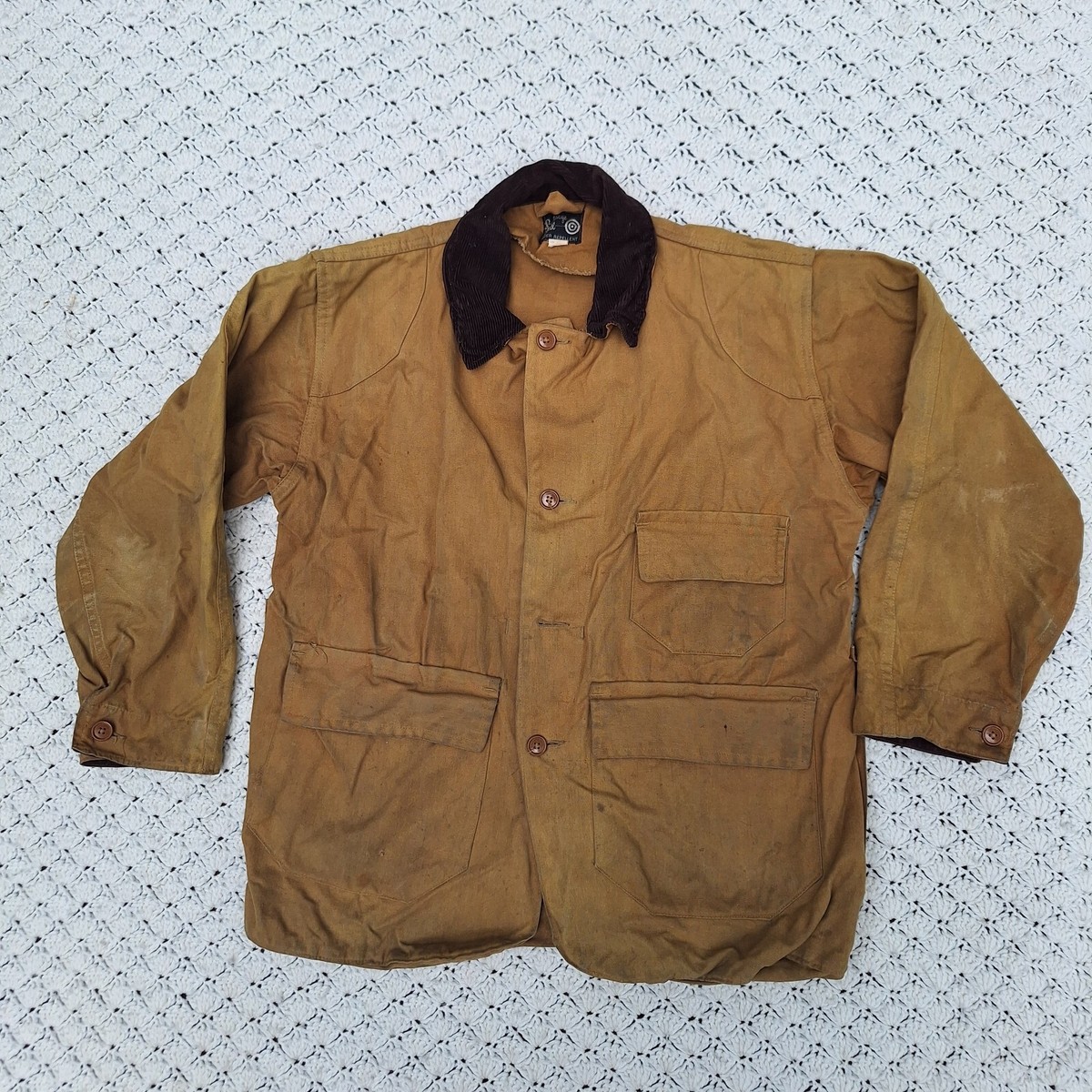 Vtg Bullseye Bill Water Repellent Canvas Cloth Fishing Hunting