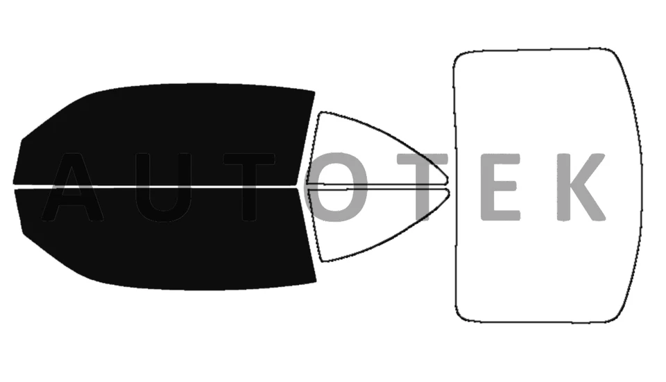 Película precortada tinte de ventanas delanteras de dos puertas para Volkswagen Beetle cupé 2012-2019 Foto 2 de 4