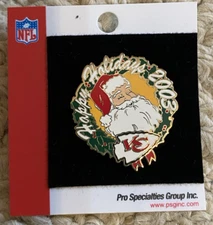 Vintage 2003 Kansas City Chiefs Happy Holidays Pin By Pro Specialties Group Inc