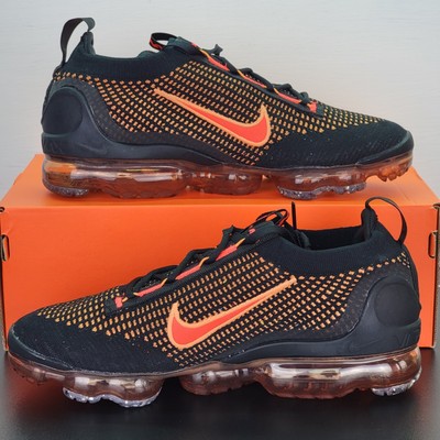 Nike Air Vapormax 2021 FK Shoes Men s Size 11 Black Orange Athletic Sneakers