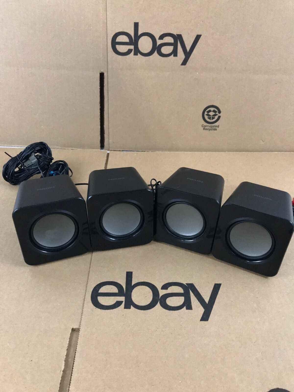 Philips HTS3541/F7 Home Theater Sound System Speakers Lot Of Four eBay