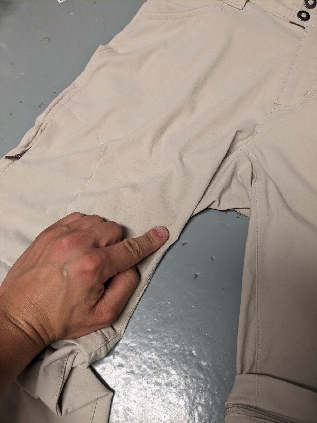Columbia Omni Shield Women Convertible Cargo Hiking Pants Size 10 Khaki Zip Off