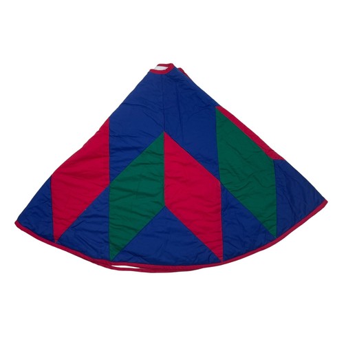 Pinwheel Diamond Pattern Christmas Tree Skirt 100% Cotton Size 44” India - Picture 2 of 6