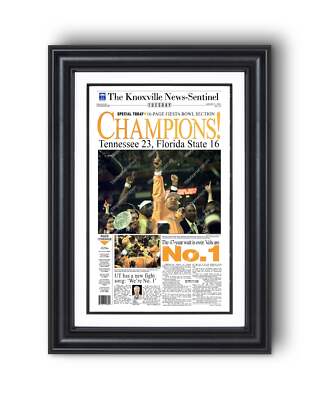 1999 Tennessee Volunteers NCAA College Football National Champions Framed Front