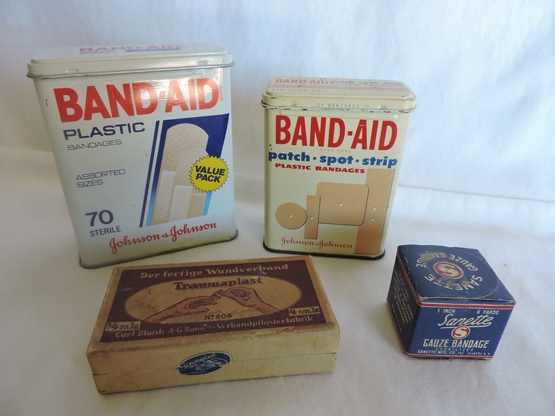 Wound Care Vintage Tins and Boxes American and One German