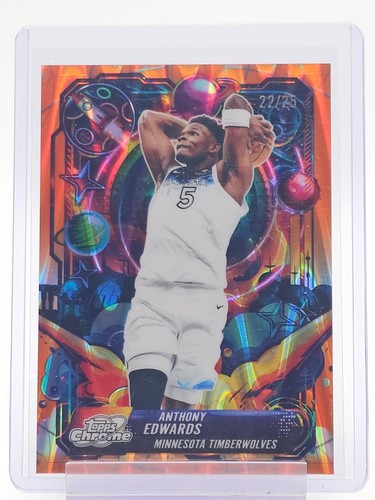 ANTHONY EDWARDS 2025-26 TOPPS COSMIC CHROME PROPULSION ORANGE /25 Q6383