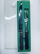 Tranchierbesteck,Holgriffe, Rostfrei, Solingen, Messer ca.27 cm, Gabel ca. 23 c