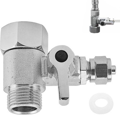 Water Connection Adapter T-Piece 3/8 x 3/8 x 1/4 Hose Water Connection Water