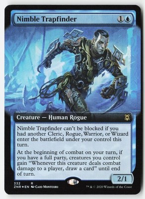 Nimble Trapfinder (Extended Art) #332 (Foil) (NM) Zendikar Rising ZNR Magic MTG