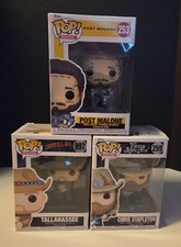 Image of Funko assorted lot Post Malone #253, Chris Stapleton #259, and Tallahassee 997