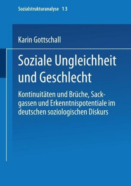 Soziale Ungleichheit Und Geschlecht Karin Gottschall-image