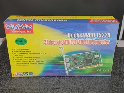 HighPoint RocketRAID 1522A 2 External eSATA PCI SATA Raid Controller