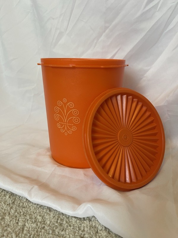 Vintage Tupperware Orange canister 