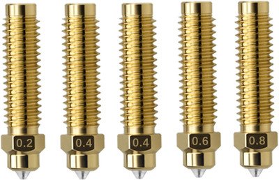 5 Pack Brass-Hardened Steel Nozzles for Elegoo Centauri 3D Printer