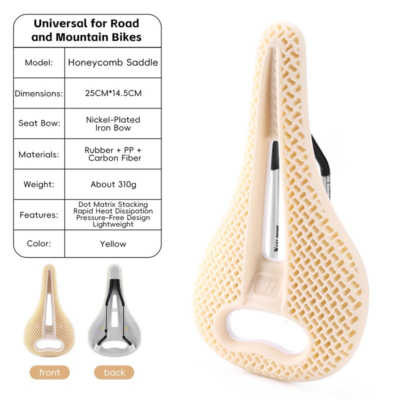 Saddle 3d Printed Honeycomb Cycling Road Bike Seat Cushion