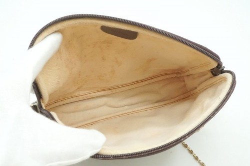 Auténtico mini bolso de hombro Gucci GG Plus de cuero PVC marrón - Imagen 8 de 10
