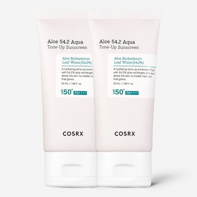 COSRX Aloe 54.2 Aqua Tone-Up Sunscreen SPF50+ PA++++ 50ml 2pcs