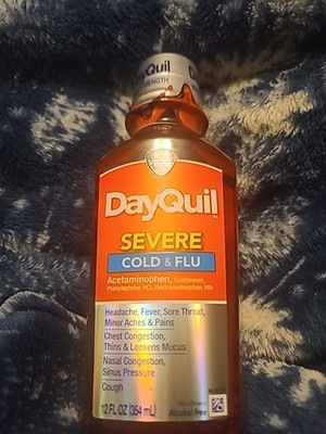Vicks DayQuil Severe Cough Cold & Flu Relief Liquid, 12 FL OZ 