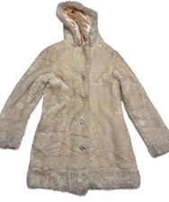 Vintage 70s Faux Fur Hooded Penny Lane Style Coat-Canada-Size M Boho Hood Hippie