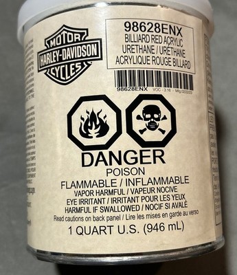 Genuine Harley-Davidson BILLIARD RED Acrylic Urethane Paint 1QT 98628ENX SEALED