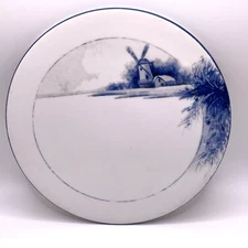 Noritake Morimura Blue And White Windmill 7" Tea Tile Trivet Hot Plate