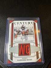 Panini National Treasures 2017 Kareem Hunt Emerald /5 Rookie Chiefs Card. rookie card picture