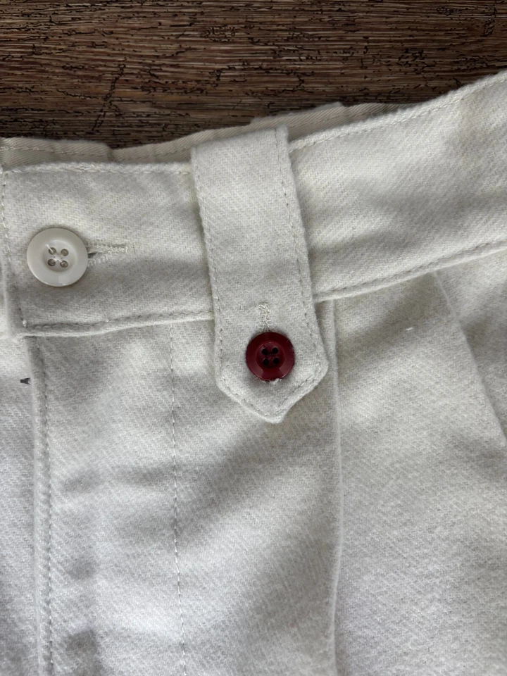 Pantalones cargo militares Elwood pergamino crema blanco lana universidad para hombre 28 Foto 4 de 4