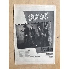 STRAY CATS FIRST ALBUM/ON TOUR POSTER SIZED original music press advert from 198