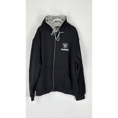 #ad Dunbrooke Mens Las Vegas Raiders Craftsman Thermal Lined Zip Hoodie Size XXL New $72.00