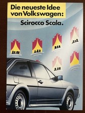 Original VW "Der Scirocco Scala" Prospekt – Ausgabe 09/1986 - guter Zustand
