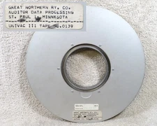 1960's Univac III Computer Magnetic Tape (No. 0139)  - Great Northern Railway