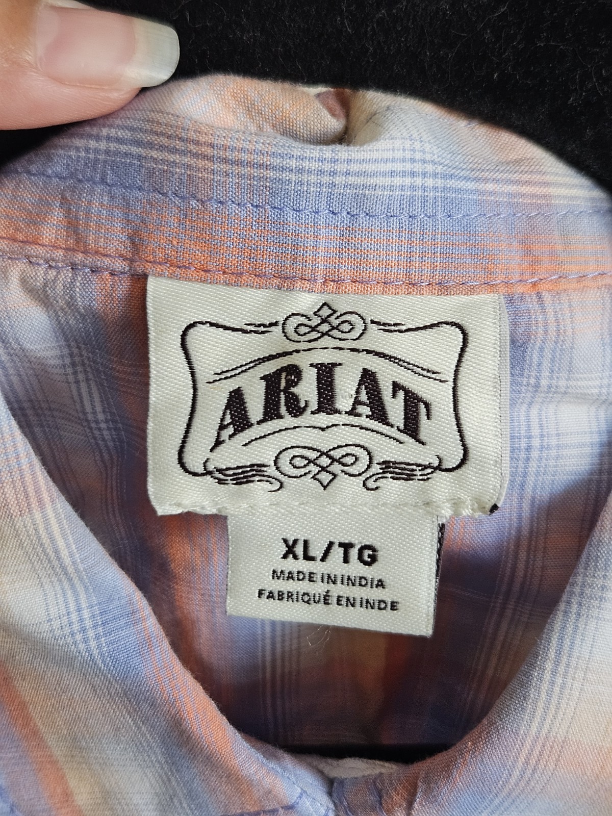 Ariat Plaid Tortoise Button Snap Embroidered West… - image 8