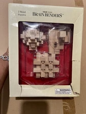 Brain Benders Wooden Puzzle Set Brain Teasers 3 Pack New In box