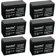 12V 9AH SLA Battery Replaces gp1272 np7-12 bp7-12 npw36-12 ps-1270 ub1280 - 6PK
