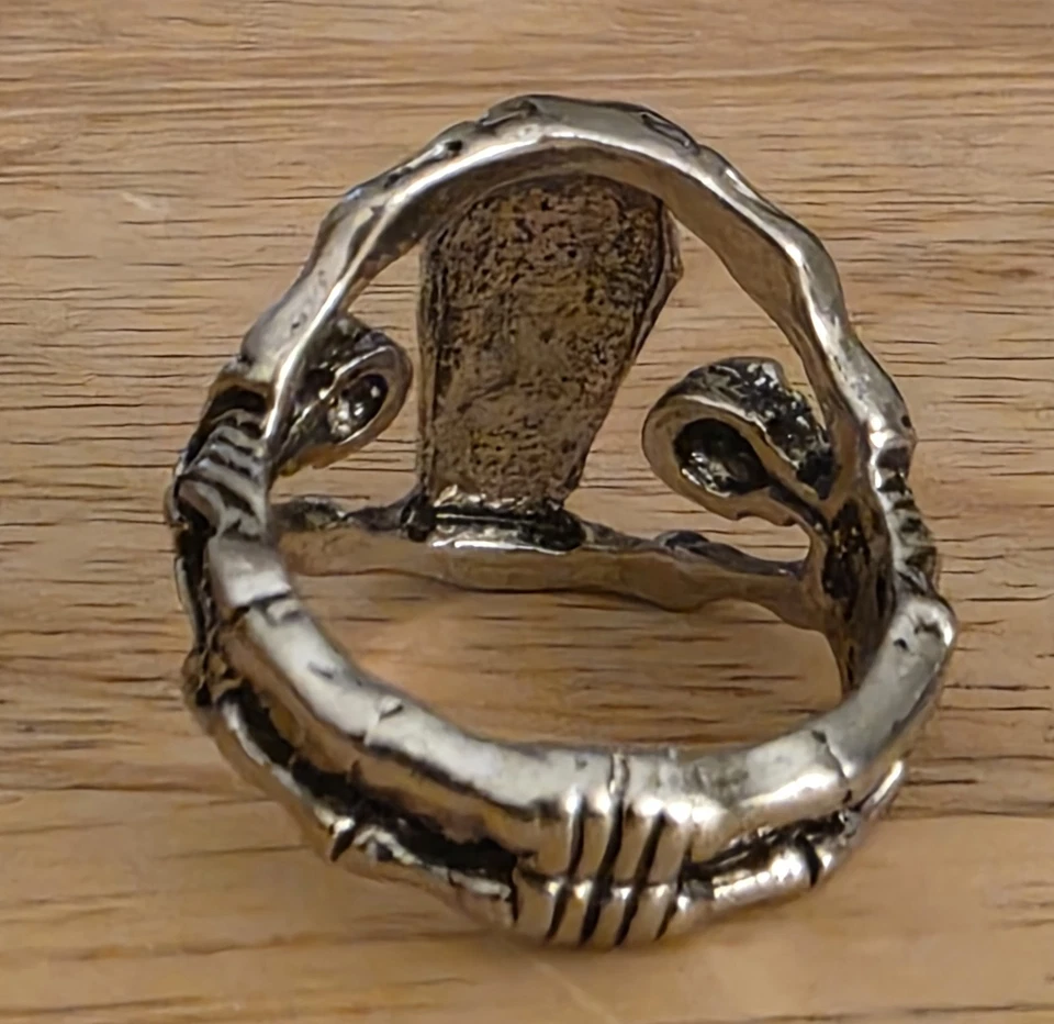 Готический вампир гроб готический череп из нержавеющей стали кольцо размер 8 унисекс  - Изображение 2 из 3