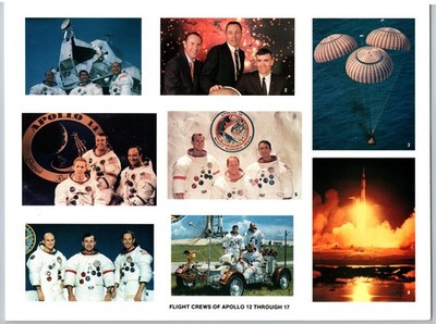 NASA FLIGHT CREWS OF APOLLO 12 THROUGH 17 PHOTO 8x10 p40