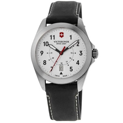 L Victorinox Swiss Army Heritage Quartz White Dial Black Men's Watch