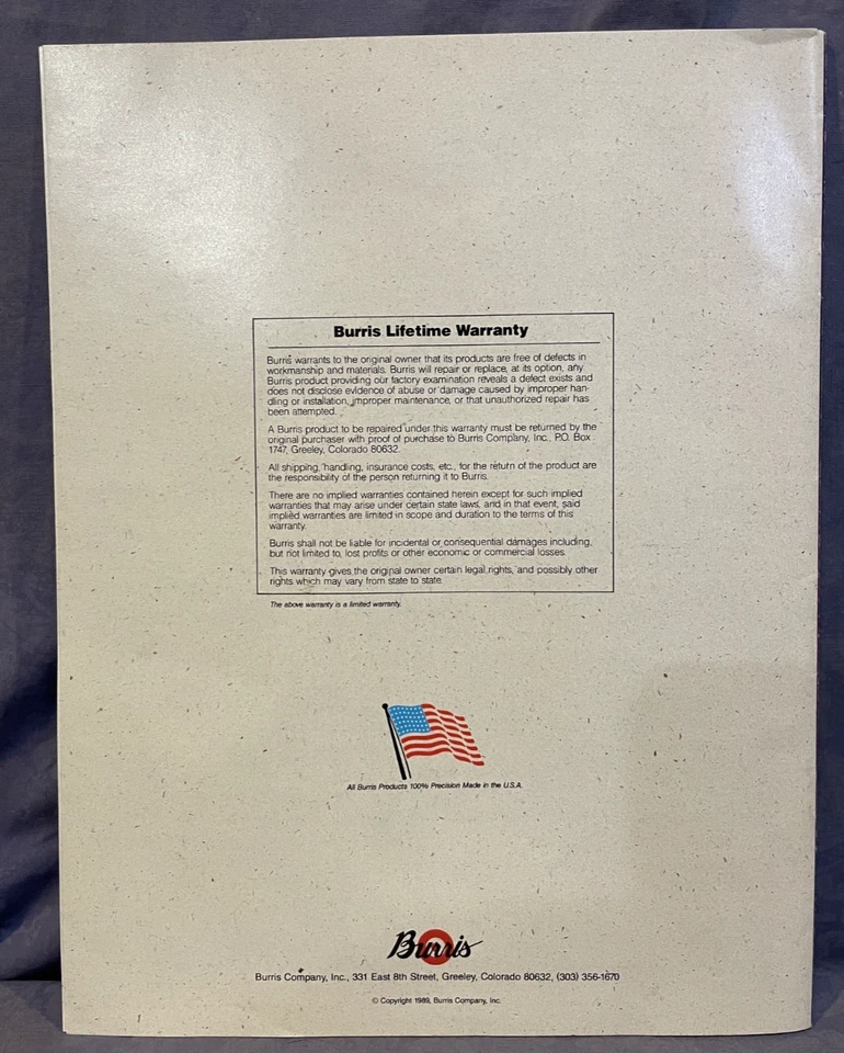 Burris Company Inc. 1990 Product Catalog - Image 2 of 4