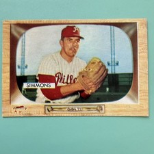 1955 Bowman #64 Curt Simmons Philadelphia Phillies Vintage TV Card ⚾