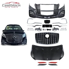 Fit 2016-2020 Mercedes Benz V Class Vito W447 Metris Front Bumper Kit Hood Grill
