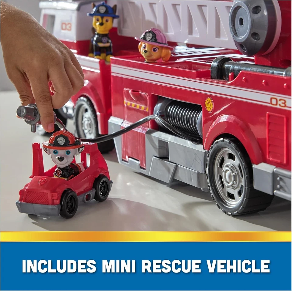 Paw Patrol Camion dei Pompieri Ultimate Rescue dimensioni 60,9 cm luci e Suoni. - Immagine 3 di 4