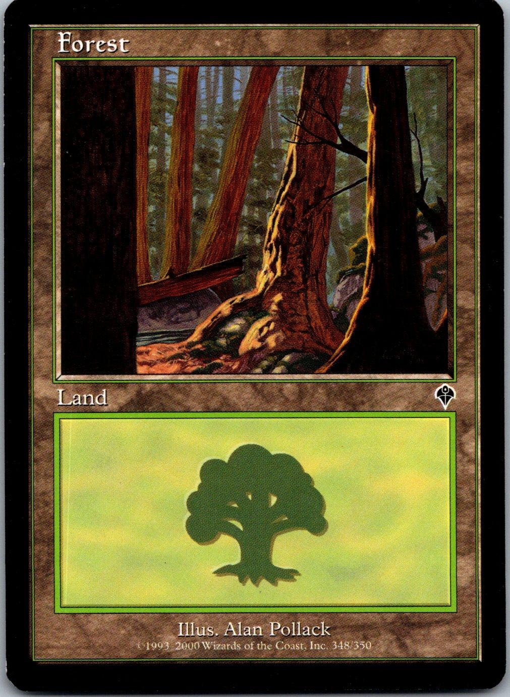 Forest (348) 348 Land Invasion Magic: The Gathering Lightly Played