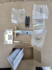 Baldwin 5513 003 P Tubular Privacy Lever Latch 2 3/8" BS PVD Polished Brass