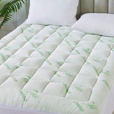 Bamboo Viscose Mattress Topper Queen Size - Deep Pocket Design for 6-18"