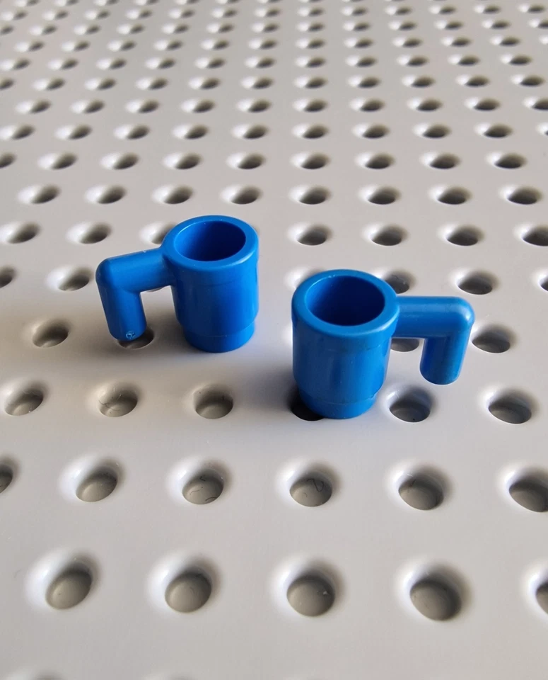 LEGO 3899 Tasse Glas Becher Cup 2 Stück Blau Minifigur Zubehör B017 - Bild 1 von 1