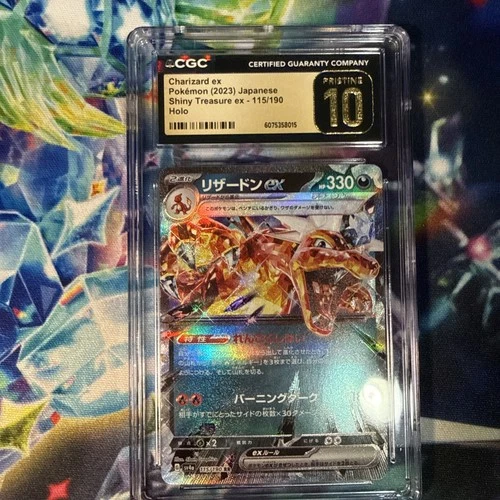 Pokemon 2023 Japanese Shiny Treasure #115/190 Charizard Ex CGC PRISTINE 10