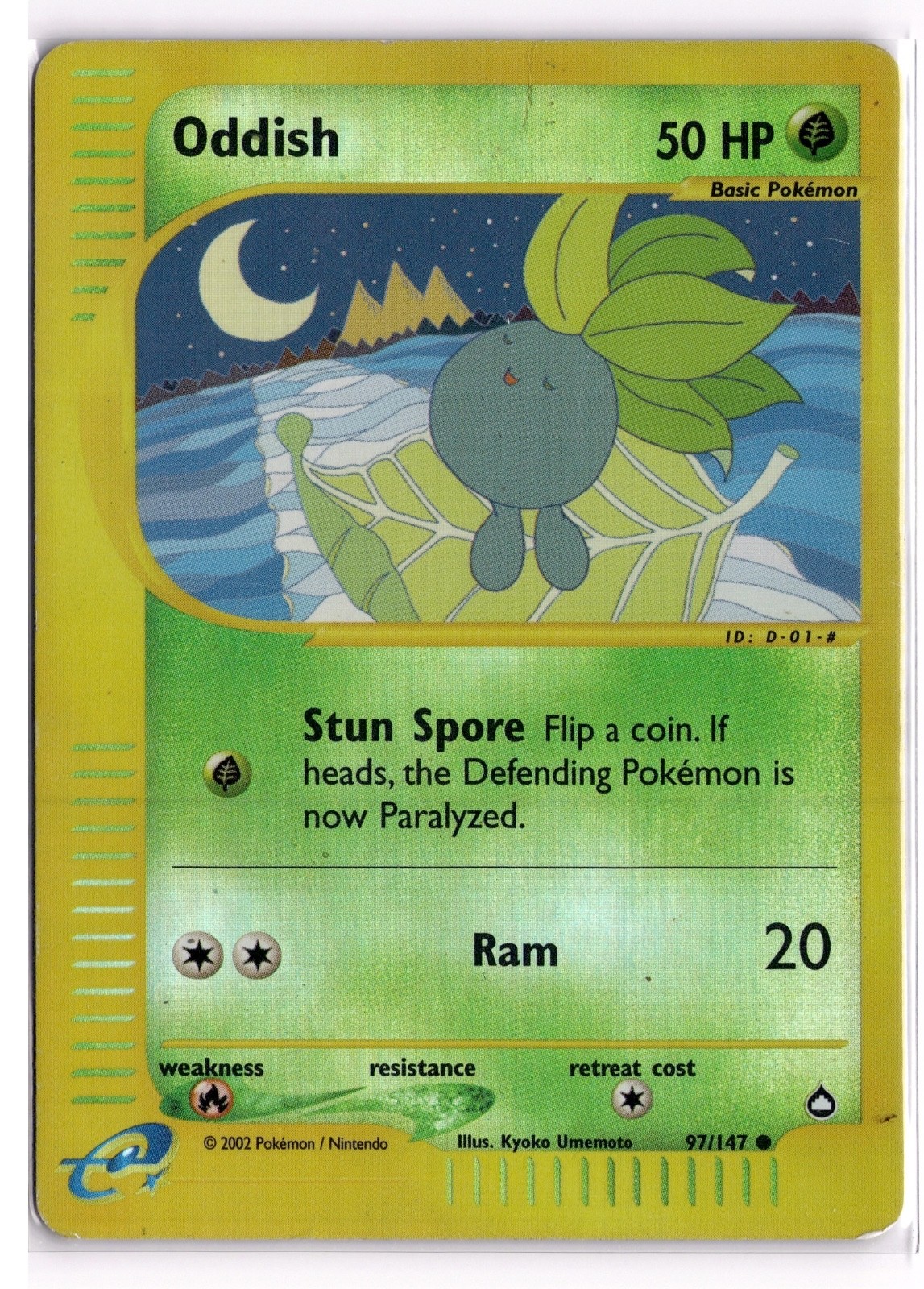 Oddish Common Aquapolis AQ Grass Reverse Holo 097/147 2003 MP