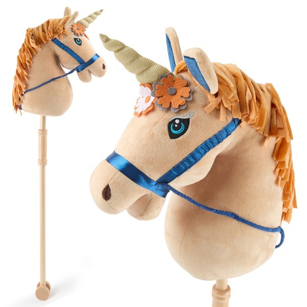 Bieco Steckenpferd Kinder Einhorn Magic Hobby Horse Pferde Steckenpferd Rollen-image
